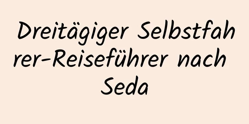 Dreitägiger Selbstfahrer-Reiseführer nach Seda