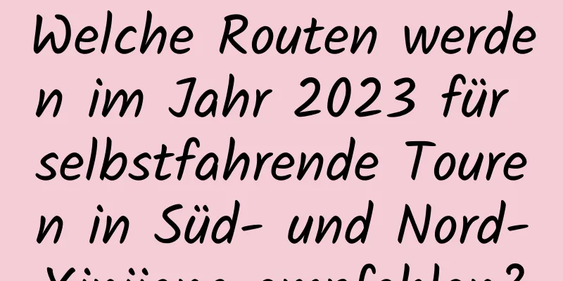 Welche Routen werden im Jahr 2023 für selbstfahrende Touren in Süd- und Nord-Xinjiang empfohlen?