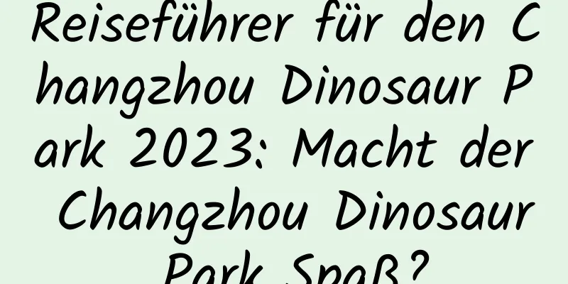 Reiseführer für den Changzhou Dinosaur Park 2023: Macht der Changzhou Dinosaur Park Spaß?