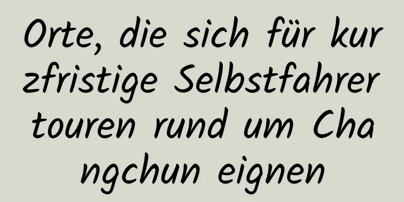 Orte, die sich für kurzfristige Selbstfahrertouren rund um Changchun eignen