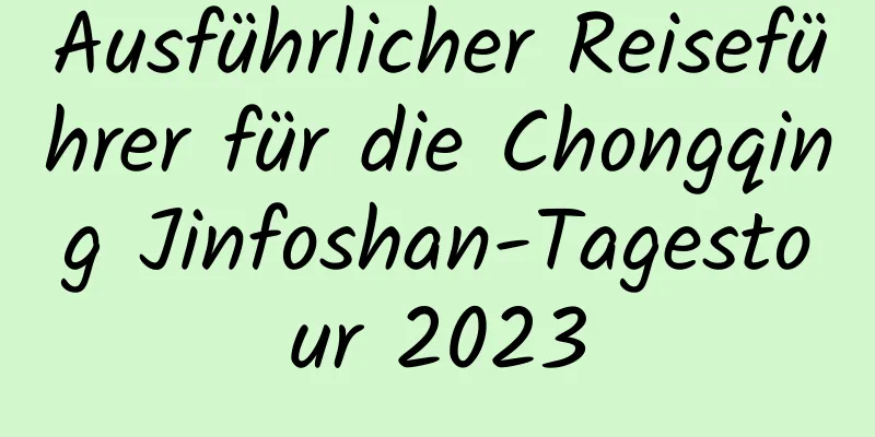 Ausführlicher Reiseführer für die Chongqing Jinfoshan-Tagestour 2023