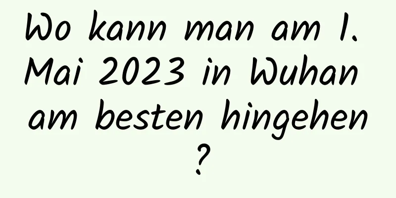 Wo kann man am 1. Mai 2023 in Wuhan am besten hingehen?