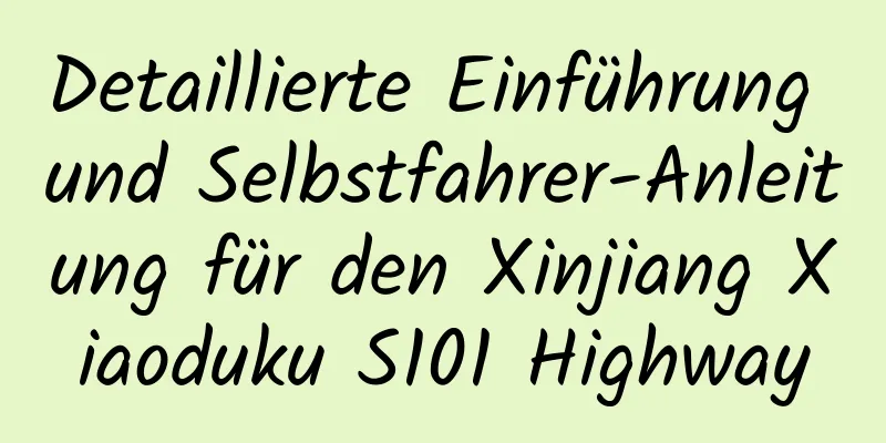 Detaillierte Einführung und Selbstfahrer-Anleitung für den Xinjiang Xiaoduku S101 Highway