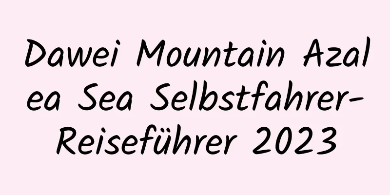 Dawei Mountain Azalea Sea Selbstfahrer-Reiseführer 2023