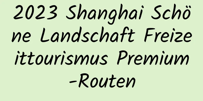 2023 Shanghai Schöne Landschaft Freizeittourismus Premium-Routen