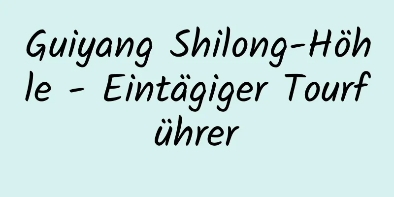 Guiyang Shilong-Höhle - Eintägiger Tourführer