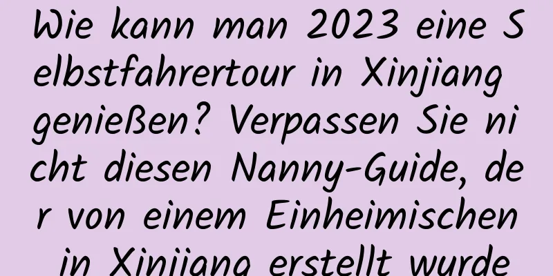 Wie kann man 2023 eine Selbstfahrertour in Xinjiang genießen? Verpassen Sie nicht diesen Nanny-Guide, der von einem Einheimischen in Xinjiang erstellt wurde