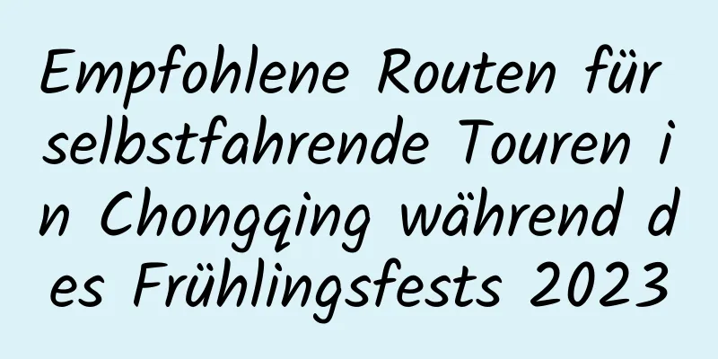 Empfohlene Routen für selbstfahrende Touren in Chongqing während des Frühlingsfests 2023