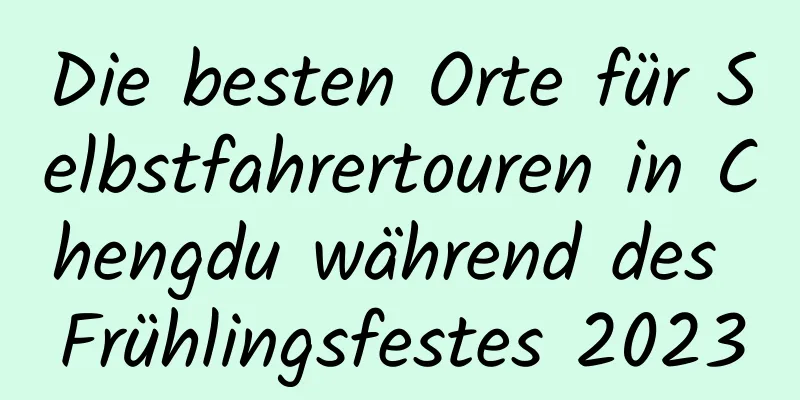 Die besten Orte für Selbstfahrertouren in Chengdu während des Frühlingsfestes 2023