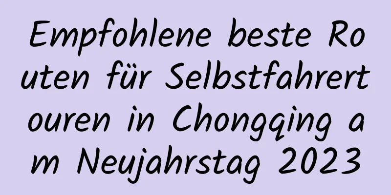 Empfohlene beste Routen für Selbstfahrertouren in Chongqing am Neujahrstag 2023