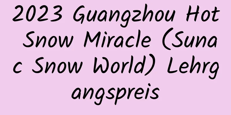 2023 Guangzhou Hot Snow Miracle (Sunac Snow World) Lehrgangspreis