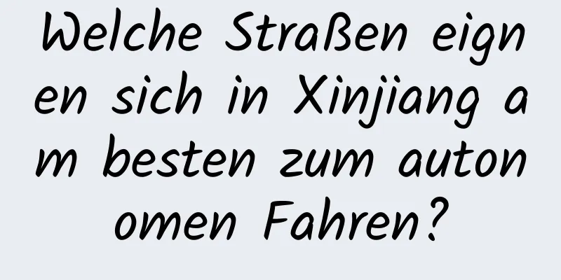 Welche Straßen eignen sich in Xinjiang am besten zum autonomen Fahren?