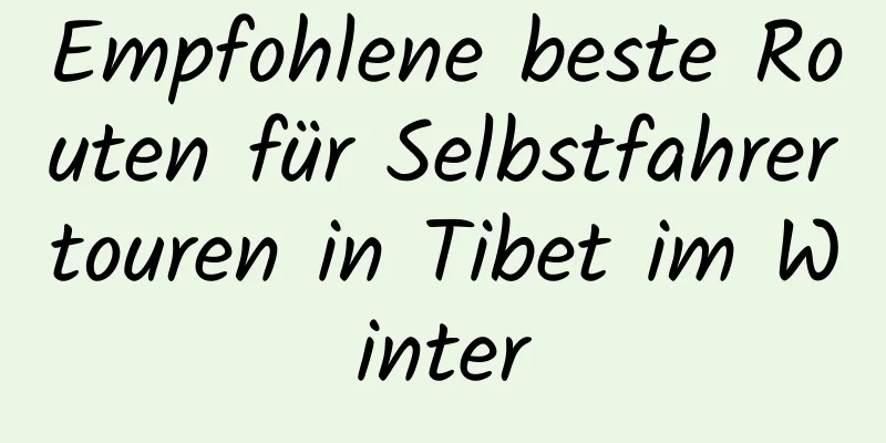 Empfohlene beste Routen für Selbstfahrertouren in Tibet im Winter