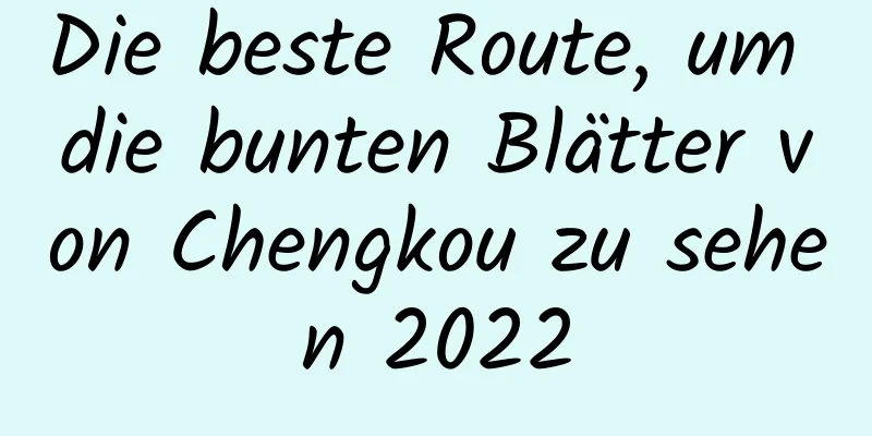 Die beste Route, um die bunten Blätter von Chengkou zu sehen 2022