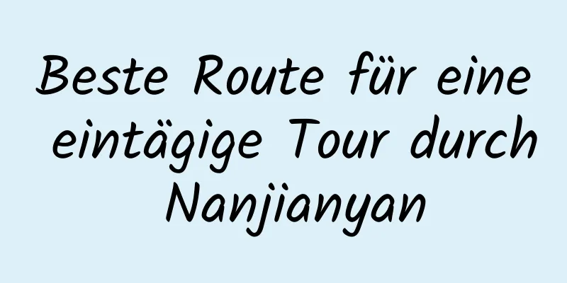 Beste Route für eine eintägige Tour durch Nanjianyan