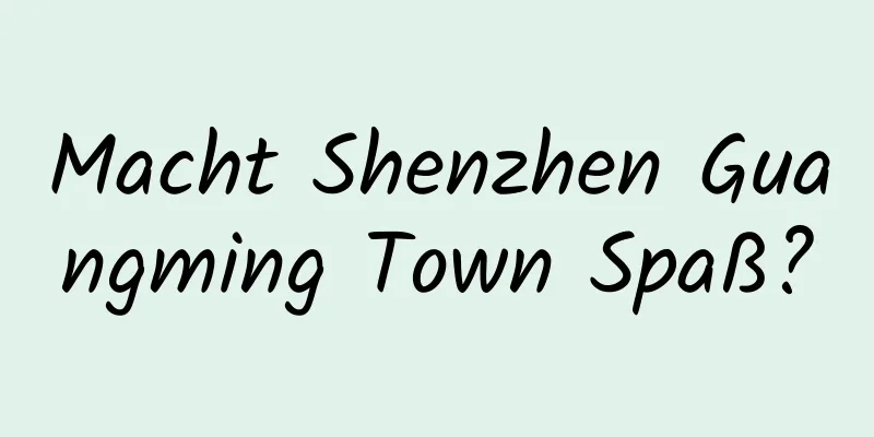 Macht Shenzhen Guangming Town Spaß?