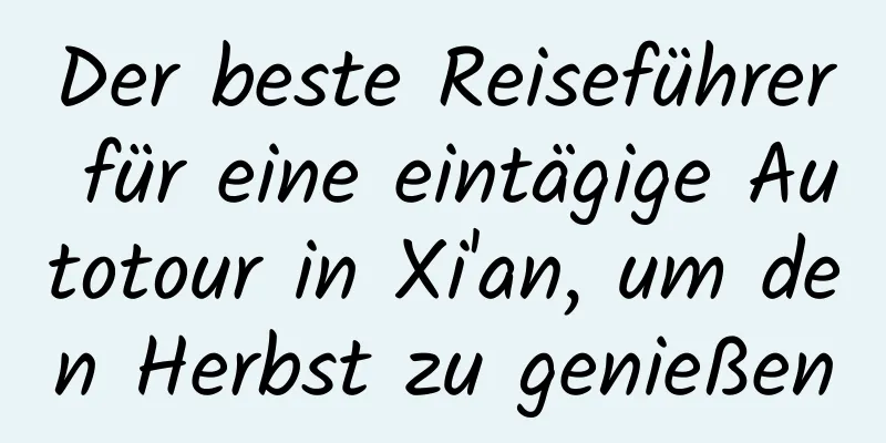 Der beste Reiseführer für eine eintägige Autotour in Xi'an, um den Herbst zu genießen