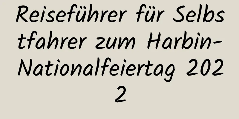 Reiseführer für Selbstfahrer zum Harbin-Nationalfeiertag 2022