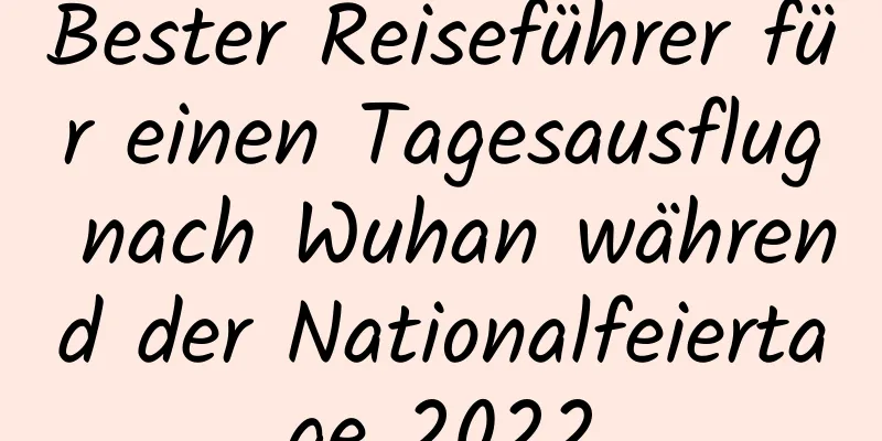 Bester Reiseführer für einen Tagesausflug nach Wuhan während der Nationalfeiertage 2022