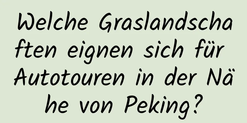 Welche Graslandschaften eignen sich für Autotouren in der Nähe von Peking?