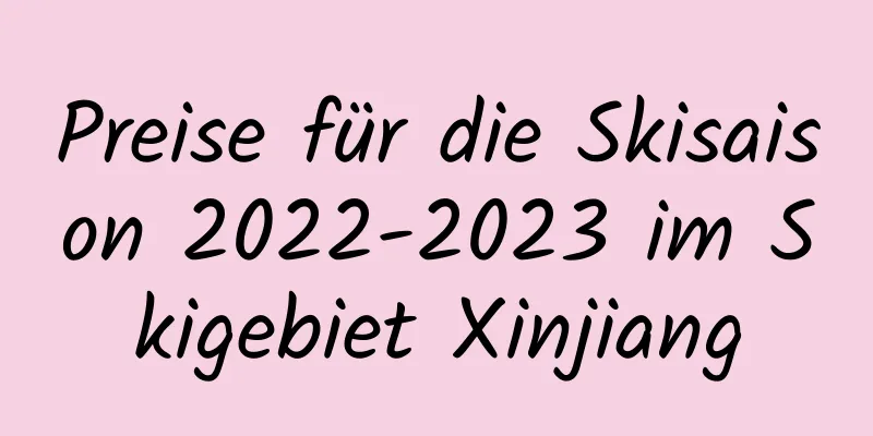 Preise für die Skisaison 2022-2023 im Skigebiet Xinjiang