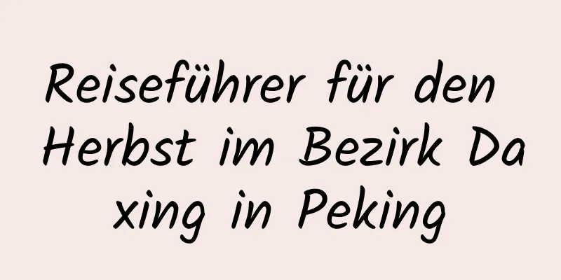 Reiseführer für den Herbst im Bezirk Daxing in Peking