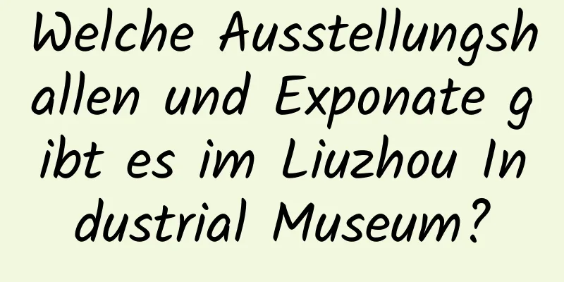 Welche Ausstellungshallen und Exponate gibt es im Liuzhou Industrial Museum?