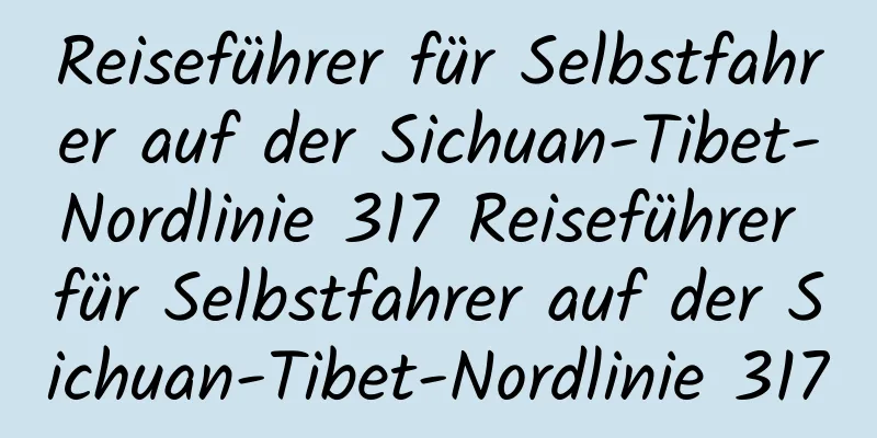 Reiseführer für Selbstfahrer auf der Sichuan-Tibet-Nordlinie 317 Reiseführer für Selbstfahrer auf der Sichuan-Tibet-Nordlinie 317