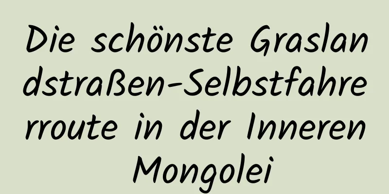 Die schönste Graslandstraßen-Selbstfahrerroute in der Inneren Mongolei