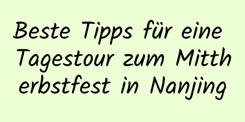 Beste Tipps für eine Tagestour zum Mittherbstfest in Nanjing