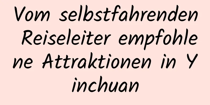 Vom selbstfahrenden Reiseleiter empfohlene Attraktionen in Yinchuan