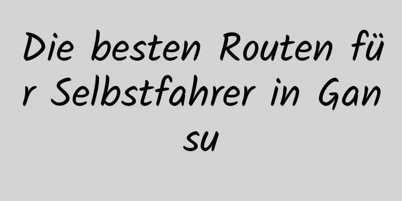 Die besten Routen für Selbstfahrer in Gansu