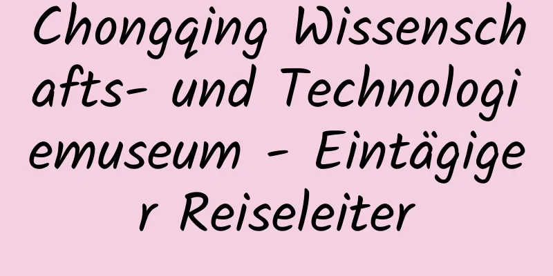 Chongqing Wissenschafts- und Technologiemuseum - Eintägiger Reiseleiter