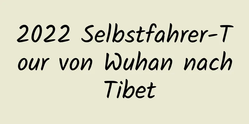 2022 Selbstfahrer-Tour von Wuhan nach Tibet