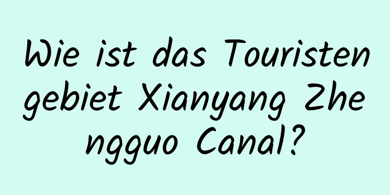 Wie ist das Touristengebiet Xianyang Zhengguo Canal?