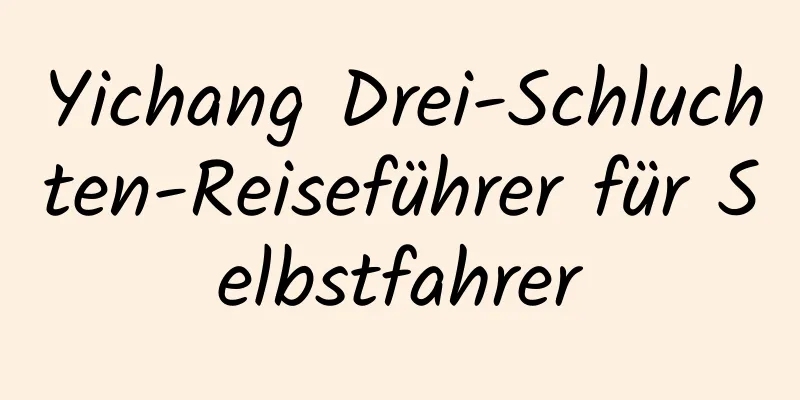 Yichang Drei-Schluchten-Reiseführer für Selbstfahrer