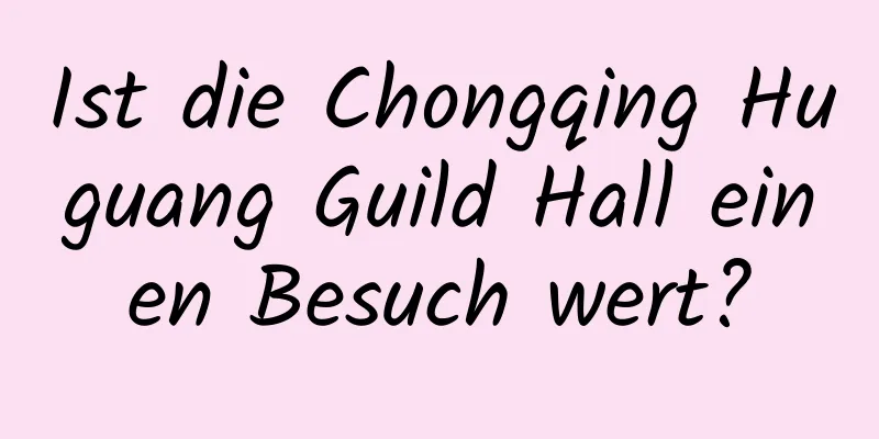 Ist die Chongqing Huguang Guild Hall einen Besuch wert?