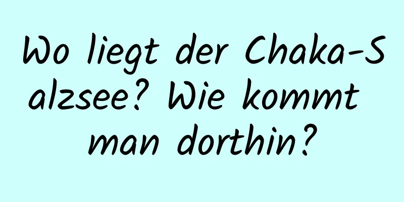 Wo liegt der Chaka-Salzsee? Wie kommt man dorthin?