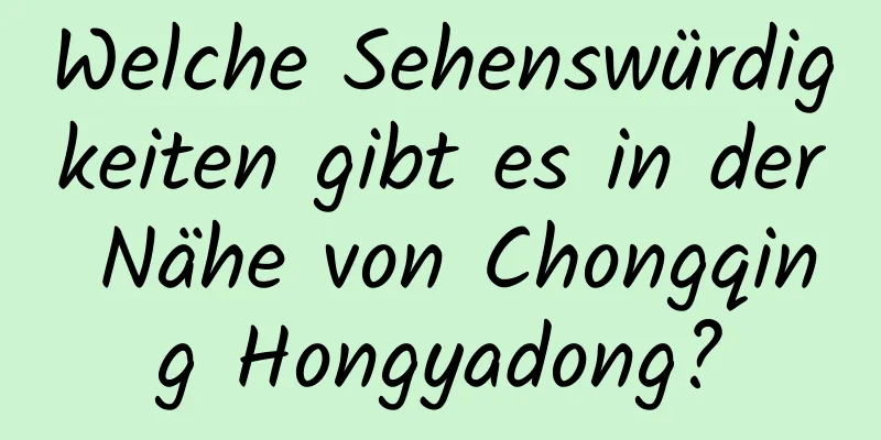 Welche Sehenswürdigkeiten gibt es in der Nähe von Chongqing Hongyadong?