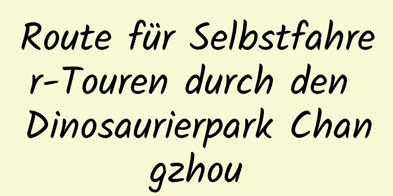 Route für Selbstfahrer-Touren durch den Dinosaurierpark Changzhou