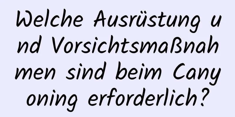 Welche Ausrüstung und Vorsichtsmaßnahmen sind beim Canyoning erforderlich?