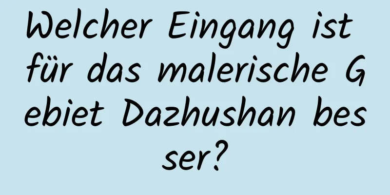 Welcher Eingang ist für das malerische Gebiet Dazhushan besser?