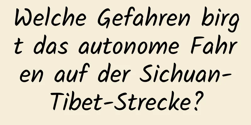 Welche Gefahren birgt das autonome Fahren auf der Sichuan-Tibet-Strecke?