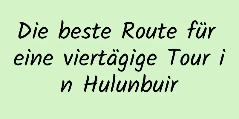 Die beste Route für eine viertägige Tour in Hulunbuir