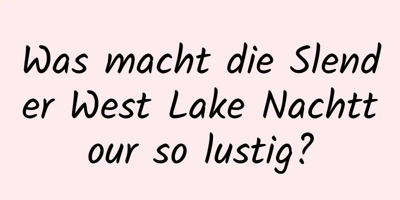 Was macht die Slender West Lake Nachttour so lustig?