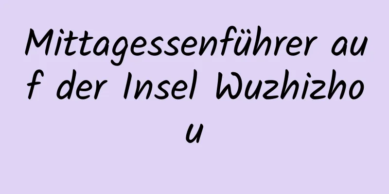 Mittagessenführer auf der Insel Wuzhizhou