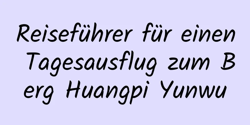 Reiseführer für einen Tagesausflug zum Berg Huangpi Yunwu