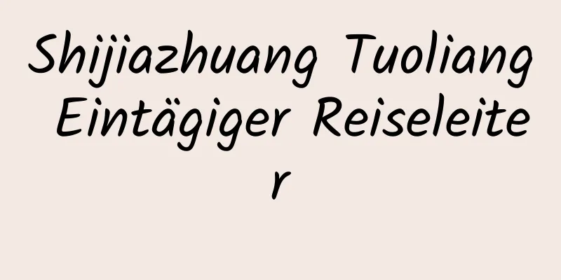 Shijiazhuang Tuoliang Eintägiger Reiseleiter