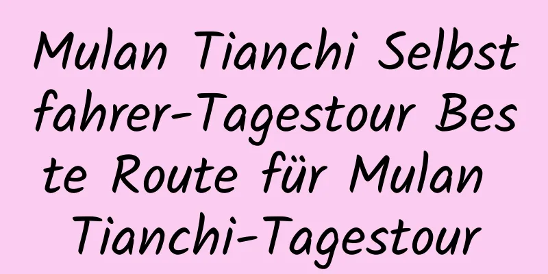 Mulan Tianchi Selbstfahrer-Tagestour Beste Route für Mulan Tianchi-Tagestour