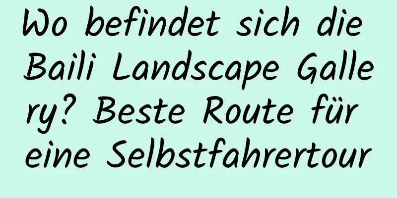 Wo befindet sich die Baili Landscape Gallery? Beste Route für eine Selbstfahrertour